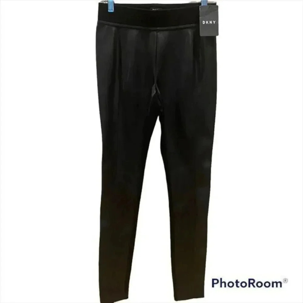 Dkny faux leather sneakers the front leggings